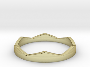 Petit Crown Ring Size 7 in 18k Gold Plated Brass
