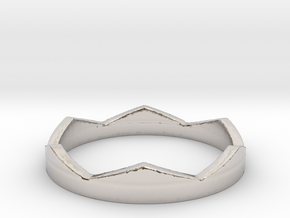Petit Crown Ring Size 5 in Platinum