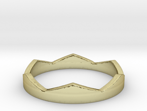 Petit Crown Ring Size 5 in 18k Gold Plated Brass