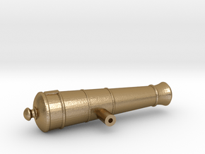 1:24 12-pounder Short cannon in Polished Gold Steel