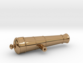 1:24 12-pounder Short cannon in Polished Brass