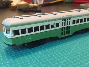 HO Illinois Terminal 470-473 Center Entrance Car in Smooth Fine Detail Plastic