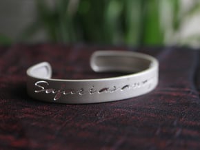 Safari as a Way of Life Bangle in Polished Bronzed Silver Steel
