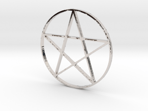 Large Pentagram (Pentacle) in Platinum