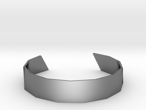 Triangle Facet Bracelet Sizes XS-XL in Polished Silver: Extra Small