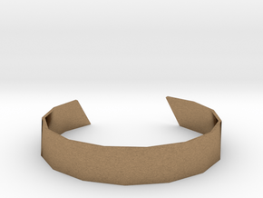 Triangle Facet Bracelet Sizes XS-XL in Natural Brass: Small