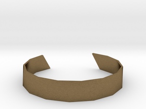 Triangle Facet Bracelet Sizes XS-XL in Natural Bronze: Small