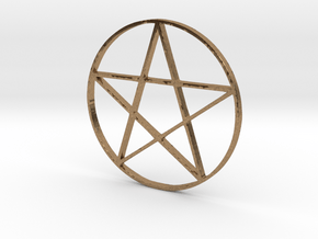 Large Pentagram (Pentacle) in Natural Brass