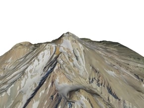 Mount Shasta Map: 9"x9" in Full Color Sandstone