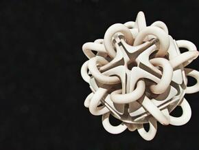 Tubed icosahedron in White Processed Versatile Plastic