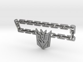 Nitro Zeus Chain, Con Symbol in Natural Silver (Interlocking Parts): Medium