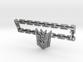 Nitro Zeus Chain, Con Symbol in Polished Silver (Interlocking Parts): Medium