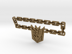 Nitro Zeus Chain, Con Symbol in Natural Bronze (Interlocking Parts): Medium