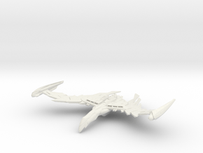 Romulan GreatBird Class  WarBird wings up in White Natural Versatile Plastic