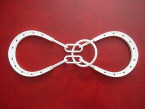Horse Shoe and Ring puzzle in White Natural Versatile Plastic