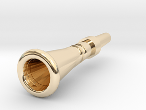 French Horn Deep Cup Mouthpiece in 14k Gold Plated Brass