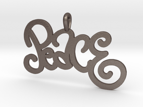 48  PEACE- CURLY- Steel  in Polished Bronzed Silver Steel: Extra Small