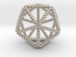 Twisted Icosahedron RH 2" in Platinum