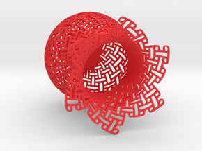 Weave cup in Red Processed Versatile Plastic