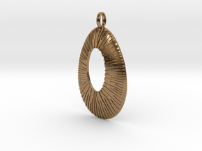 Pendant Coral Structure #2 Version 6B in Natural Brass