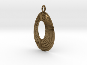 Pendant Coral Structure #2 Version 6B in Natural Bronze