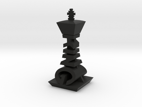 Modern Chess Set - KING in Black Natural Versatile Plastic
