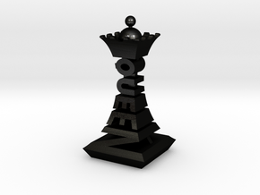 Modern Chess Set - QUEEN in Matte Black Steel