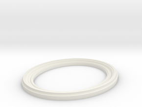 Oval Frame in White Natural Versatile Plastic