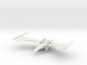 Romulan Winged Defender Class  VI WarBird in White Natural Versatile Plastic