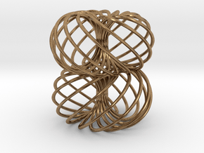 Double Spiral Torus 13/8 in Natural Brass