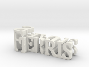 3dWordFlip: Ferris/State in White Natural Versatile Plastic