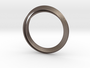 Möbius bracelet in Polished Bronzed Silver Steel: Extra Small