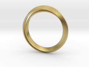 Möbius bracelet in Natural Brass: Extra Small