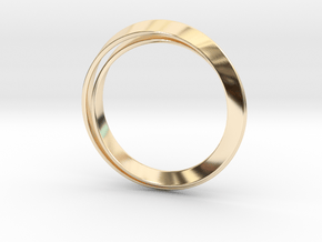 Möbius bracelet in 14k Gold Plated Brass: Extra Small