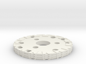 Detailed Chassis Disk in White Natural Versatile Plastic