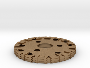 Detailed Chassis Disk in Natural Brass