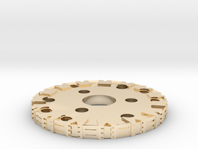 Detailed Chassis Disk in 14K Yellow Gold