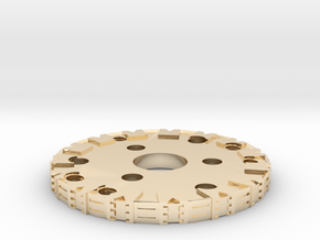 Detailed Chassis Disk in 14k Gold Plated Brass