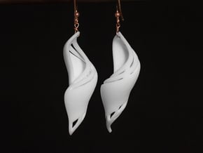 Chrysalis Shell Earrings. in White Natural Versatile Plastic