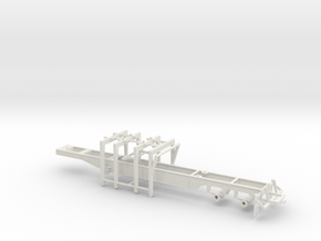 1/50th Pitts 4 bunk Straight deck log trailer in White Natural Versatile Plastic