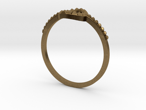 anello cerchio borchie gambo in Natural Bronze