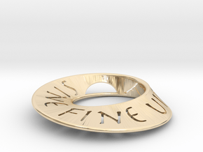 Sine Fine Mobius  in 14K Yellow Gold: Large
