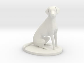 1/18 Sitting Dalmatian Dog for Auto Diorama in White Natural Versatile Plastic