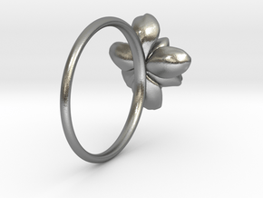 Wild Rose Ring in Natural Silver: 5 / 49