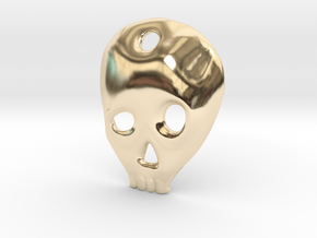 SKULL charm or pendant in 14K Yellow Gold