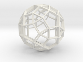 RHOMBICOSIDODECAHEDRON in White Natural Versatile Plastic