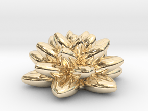 Fractal Flower 06 Redux in 14K Yellow Gold