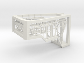 Window Frames 1/75 fit Harbor Tug Bridge in White Natural Versatile Plastic