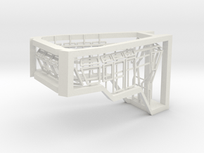 Window Frames 1/50 fit Harbor Tug Bridge in White Natural Versatile Plastic