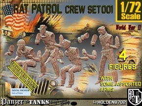 1/72 Rat Patrol Crew Set001 in Smooth Fine Detail Plastic